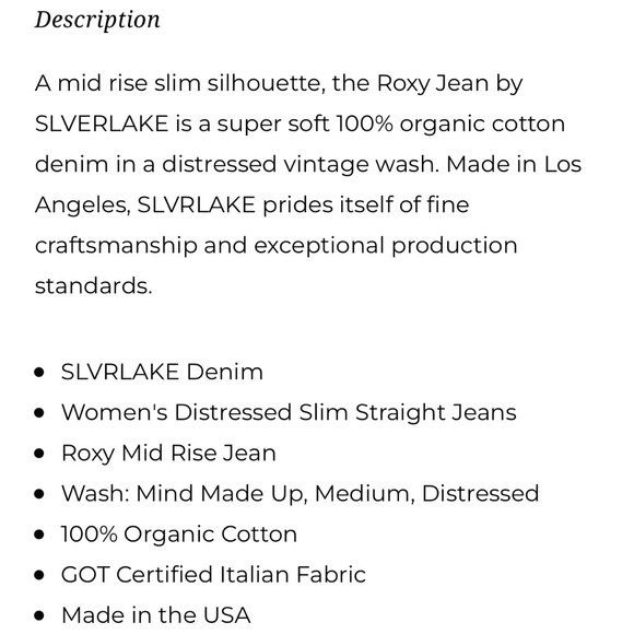 SLVRLAKE Roxy Jean Size 32 - Picture 4 of 13